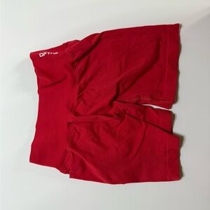 DFYNE Women's Red Athletic Shorts